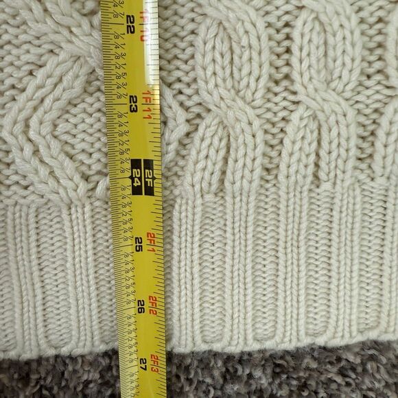 Craig Noble Ivory Cream 90s Cable Knit Sweater Dad Grandpa Small Medium - Picture 6 of 6